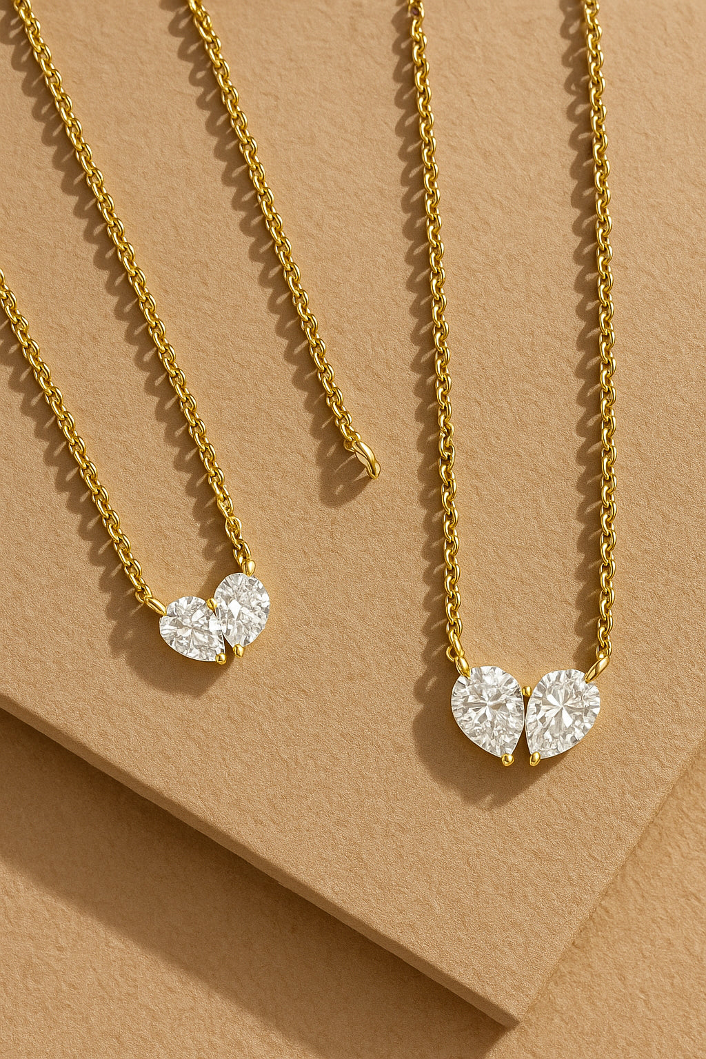 The Twin Pear Spark Necklace