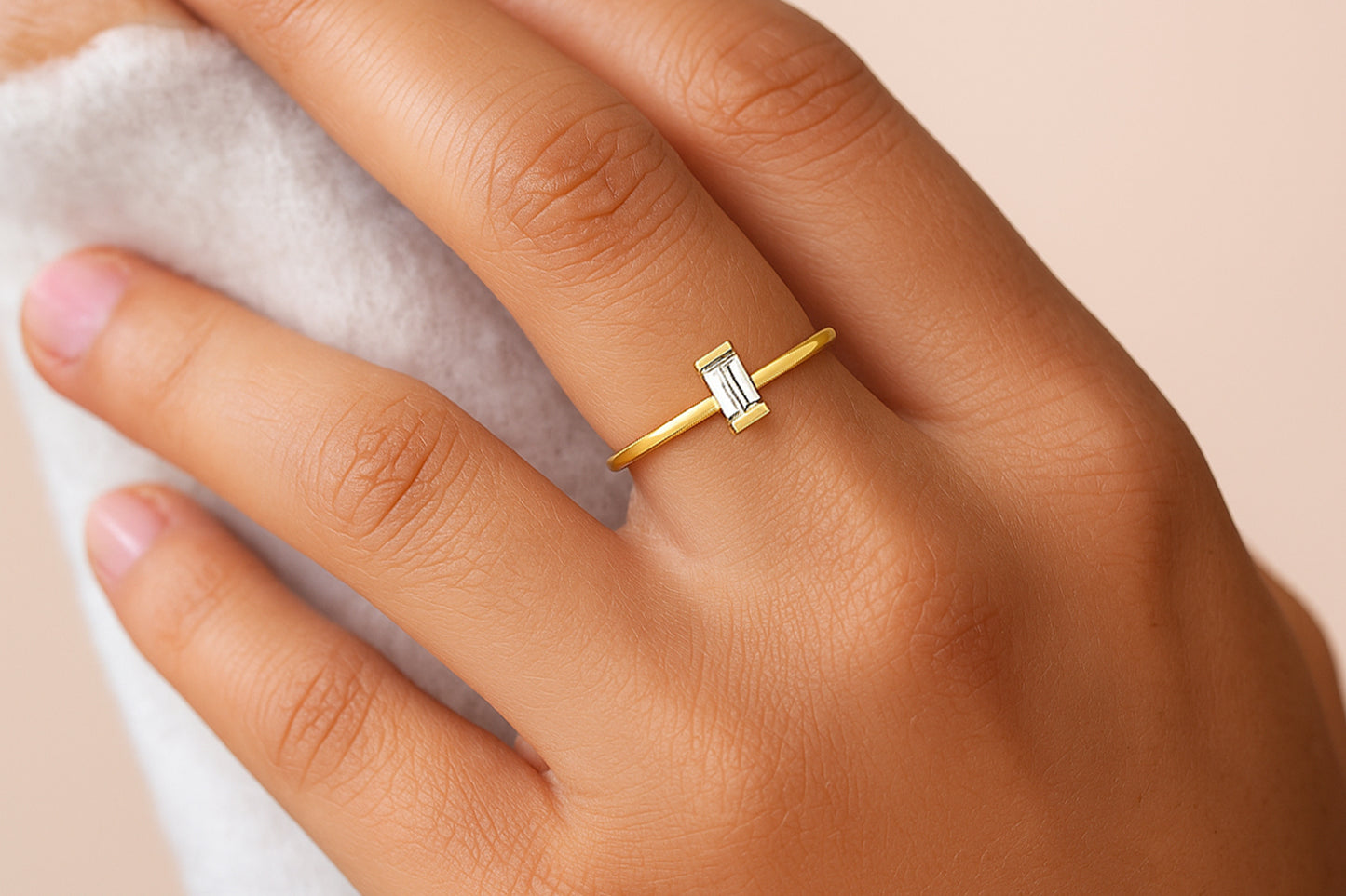 Minimalist Baguette Ring