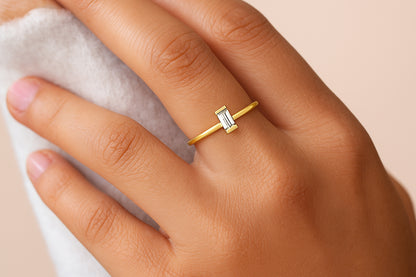 Minimalist Baguette Ring