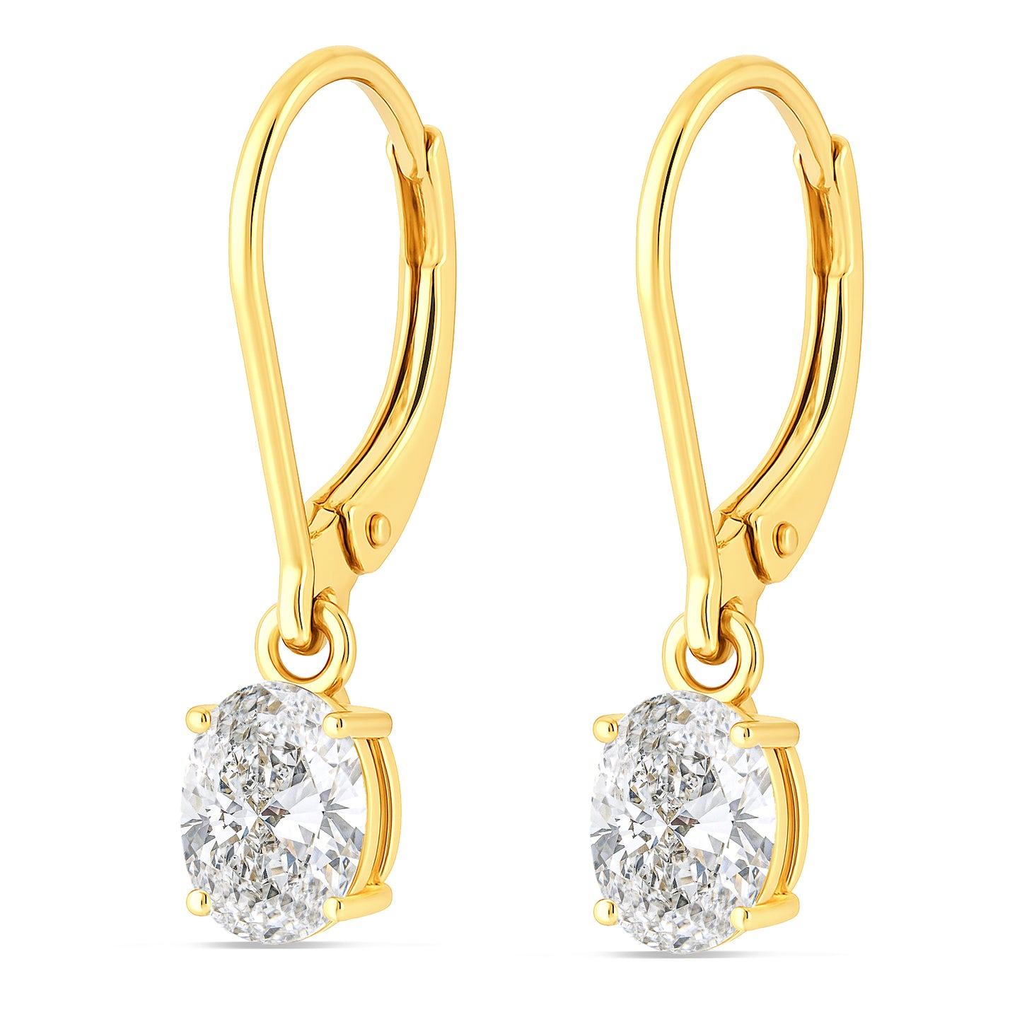 The Oval Stone Drop Earrings