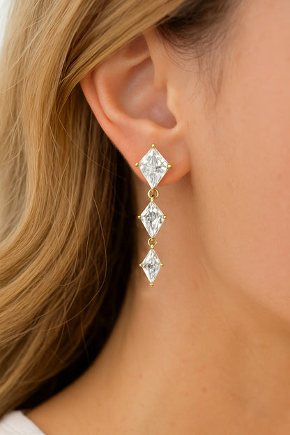 The Diamond Cascade Drop Earrings