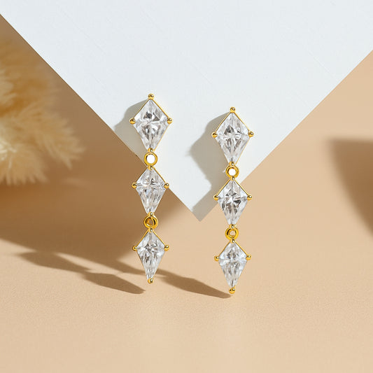 The Diamond Cascade Drop Earrings