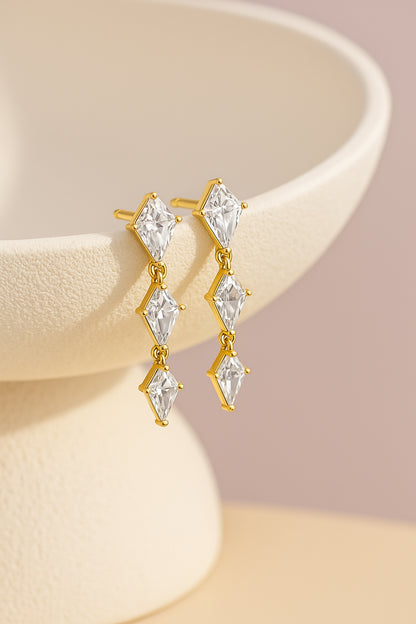 The Diamond Cascade Drop Earrings
