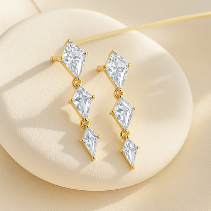 The Diamond Cascade Drop Earrings