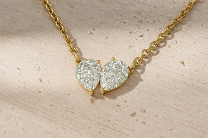 The Twin Pear Spark Necklace