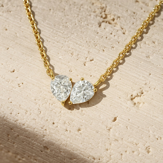 The Twin Pear Spark Necklace