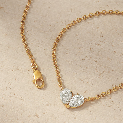 The Twin Pear Spark Necklace