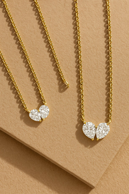 The Twin Pear Spark Necklace