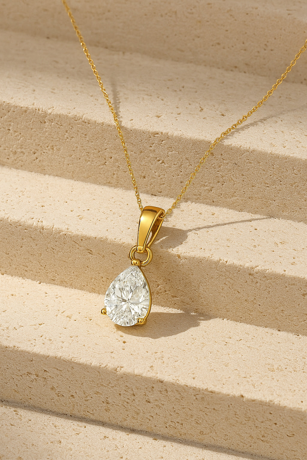 The Pear Solitaire Spark Necklace
