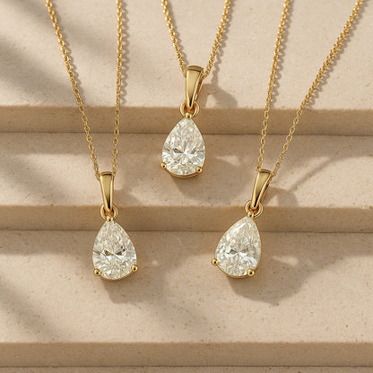 The Pear Solitaire Spark Necklace