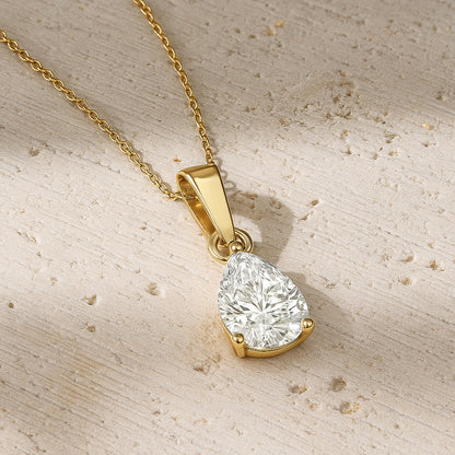 The Pear Solitaire Spark Necklace