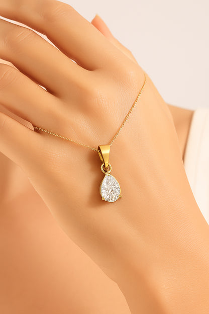 The Pear Solitaire Spark Necklace