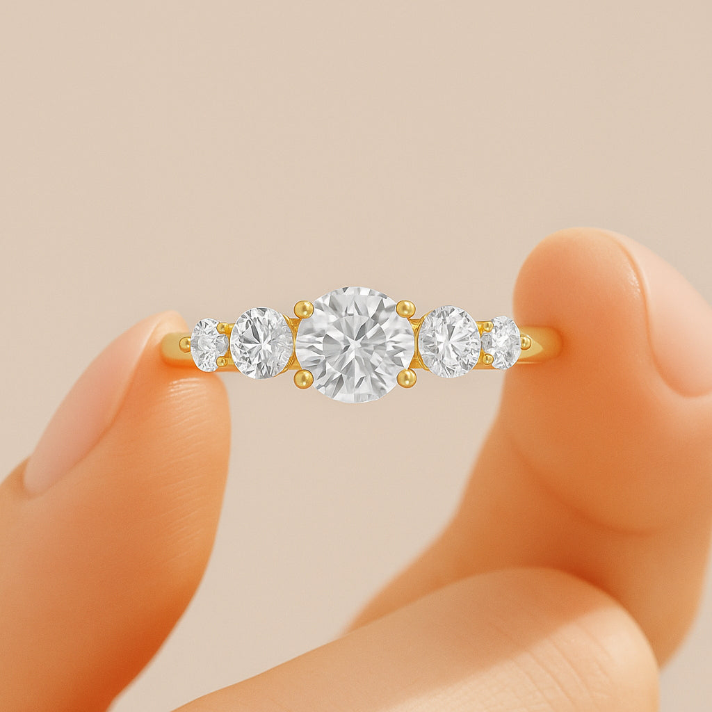Five-Stone Harmony Ring - 18K Gold-Plated CZ