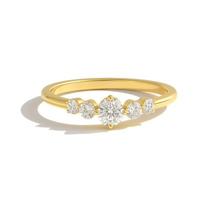 Five-Stone Harmony Ring - 18K Gold-Plated CZ
