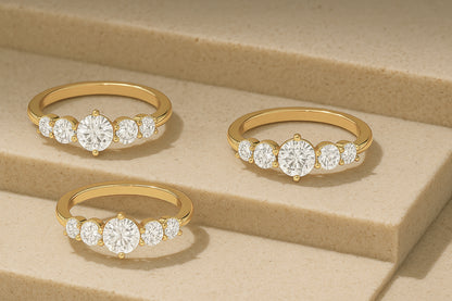 Five-Stone Harmony Ring - 18K Gold-Plated CZ