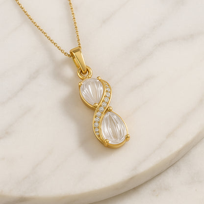 Infinity Spark CZ Pendant Necklace – 18K Gold Plated